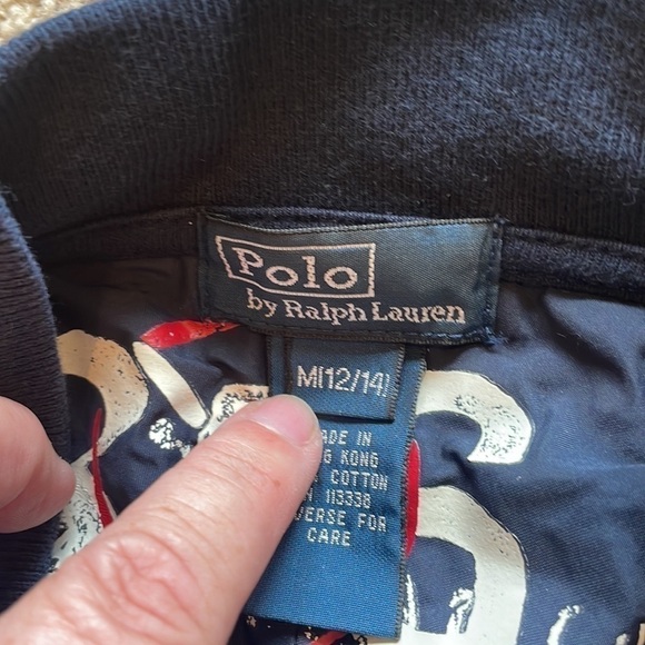 Polo Ralph Lauren Kids Navy Medium Vintage Heavyweight Full Zip Sweatshirt - Picture 2 of 6